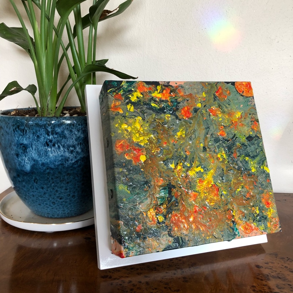 *** SOLD *** One of a kind acrylic and lacquer painting